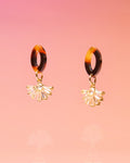 Tiny and Dainty Post Earrings Tortoiseshell