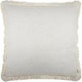 Turbo Fringe White Throw Pillow With Insert