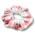 Pink & Green Plaid Spring Bullet Scrunchie