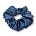 Navy Blue Silk Scrunchie