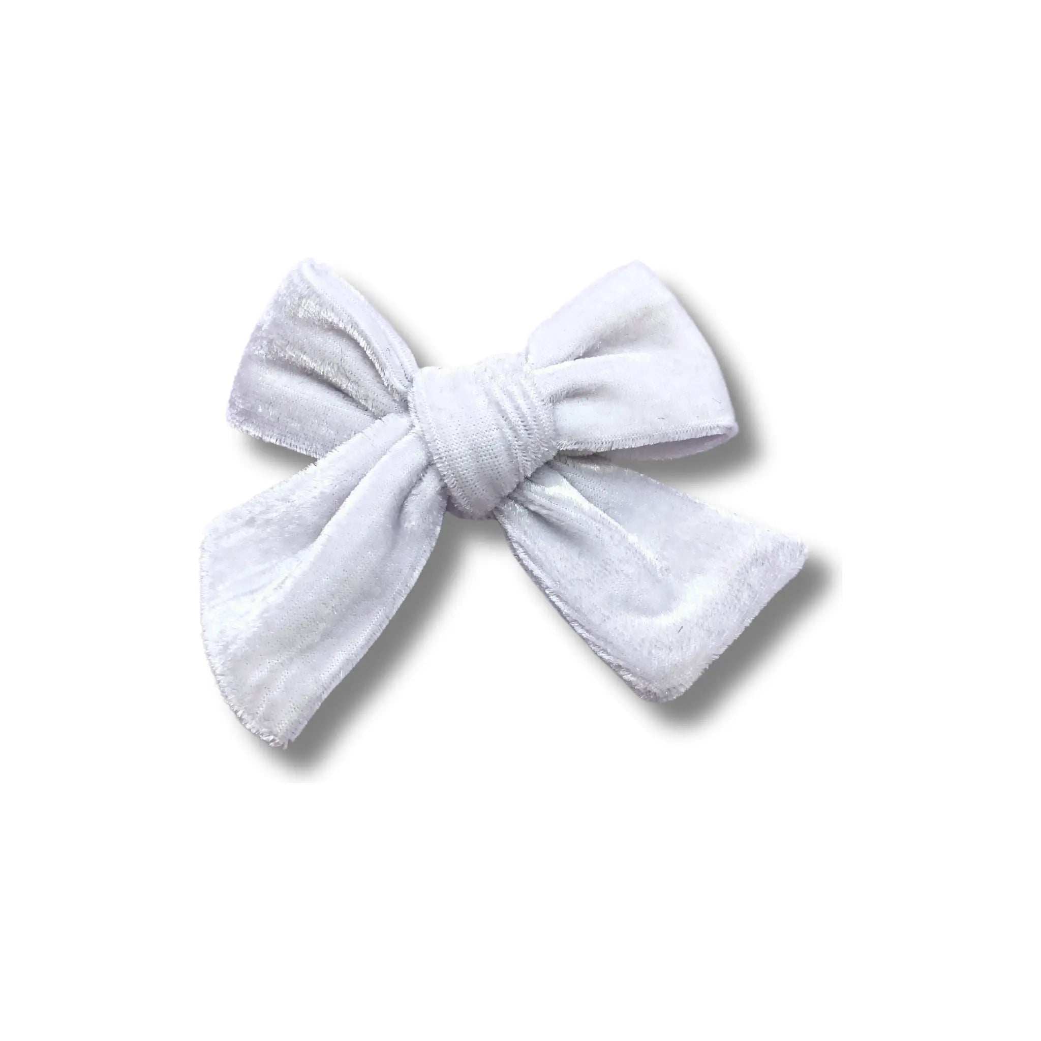 White Velvet Bow