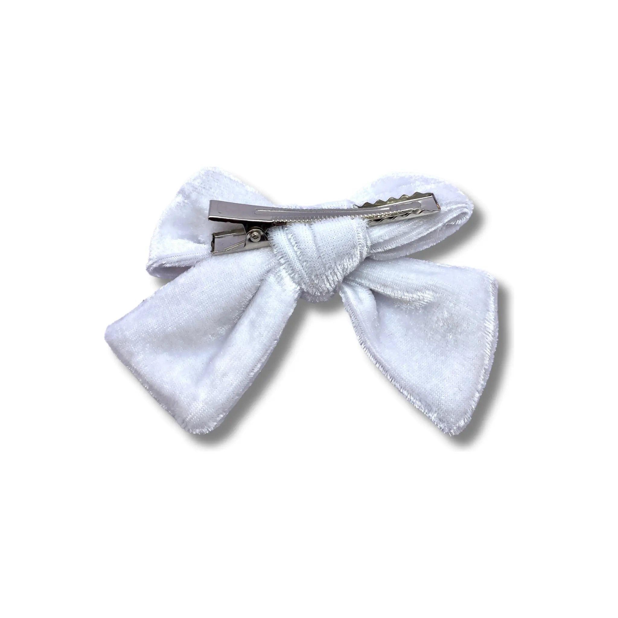 White Velvet Bow
