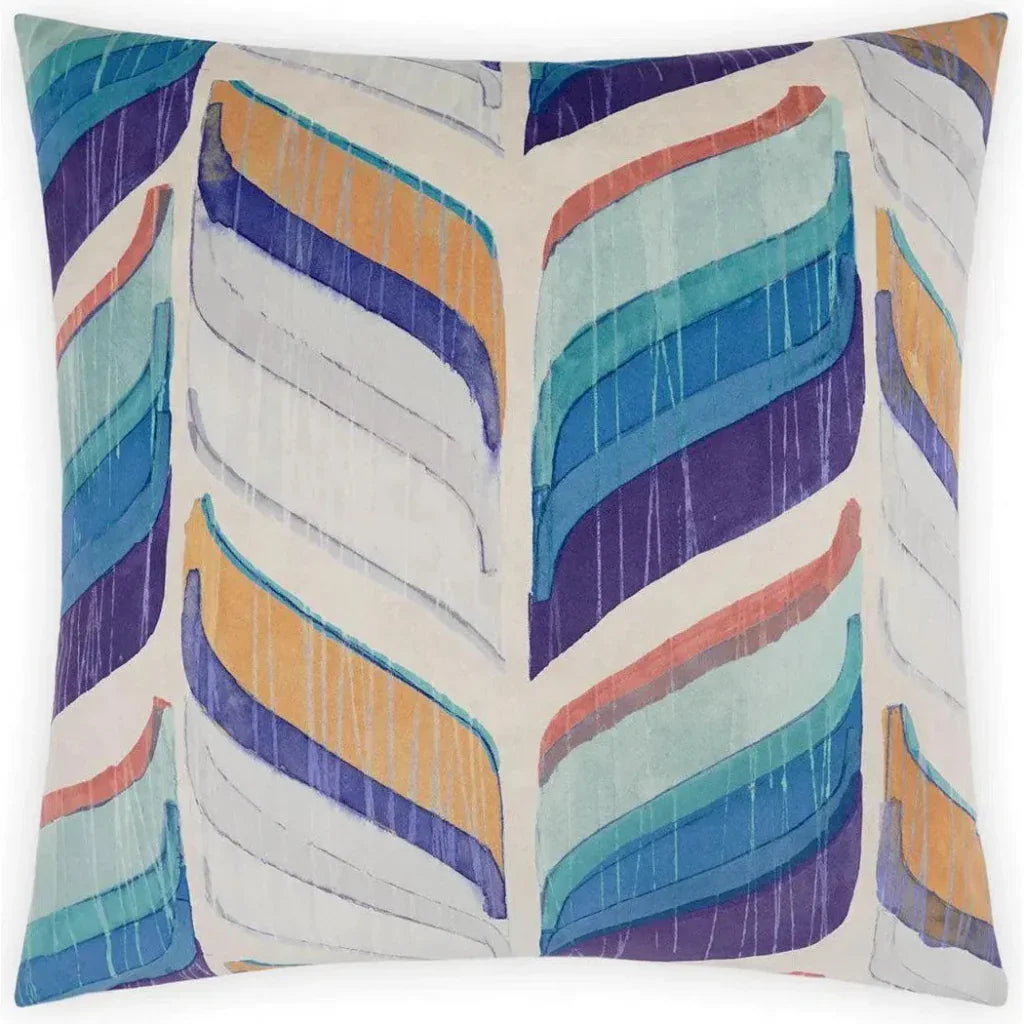 Uriel Blue Throw Pillow With Insert