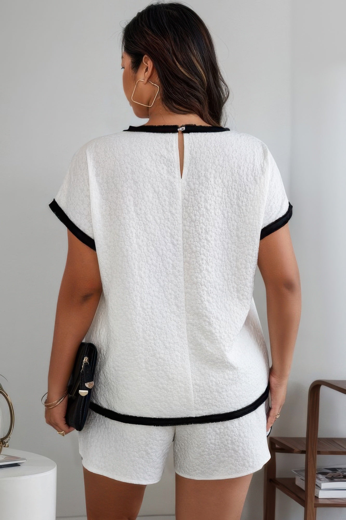 Two Pieces Pocket Elastic Waist Sets