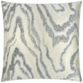 Waves Charcoal Grey Throw Pillow With Insert