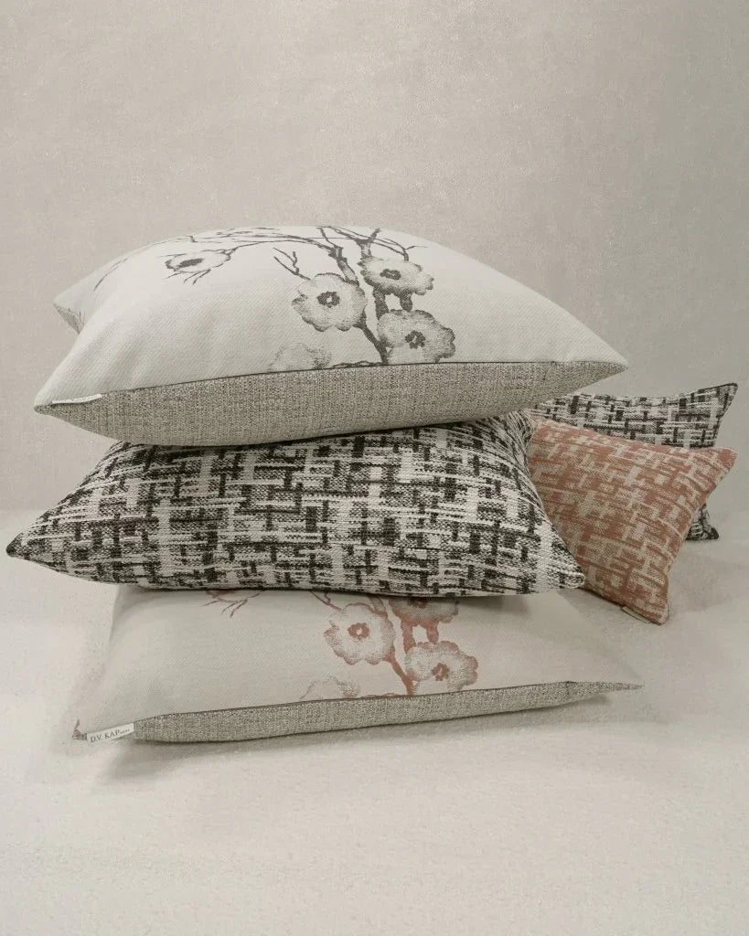 Zahwe Hamdmade Grey Outdoor Pillow