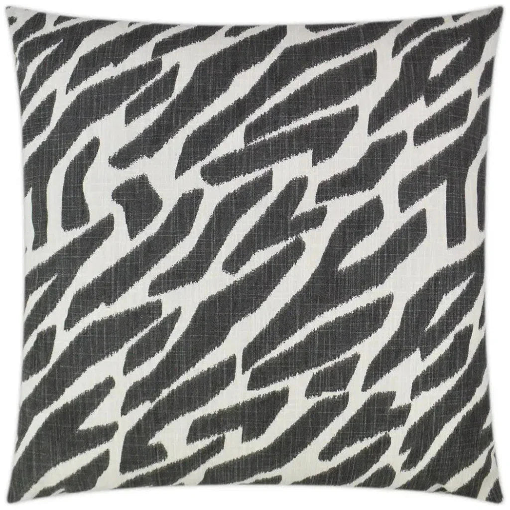 Zany Ink Black Throw Pillow With Insert