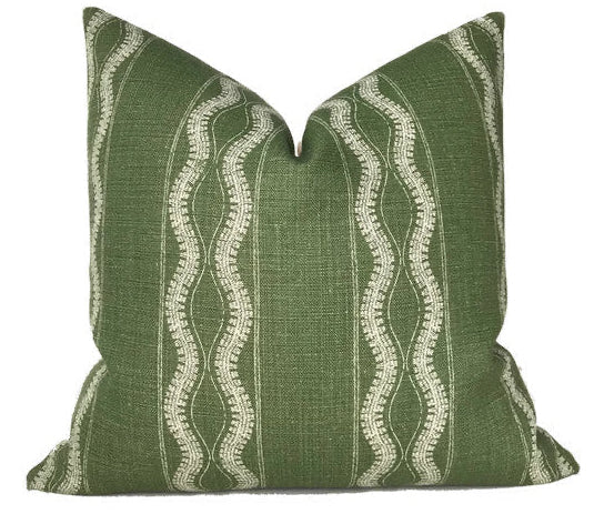 Zanzibar Pillow Cover in Green, Peter Dunham Textiles