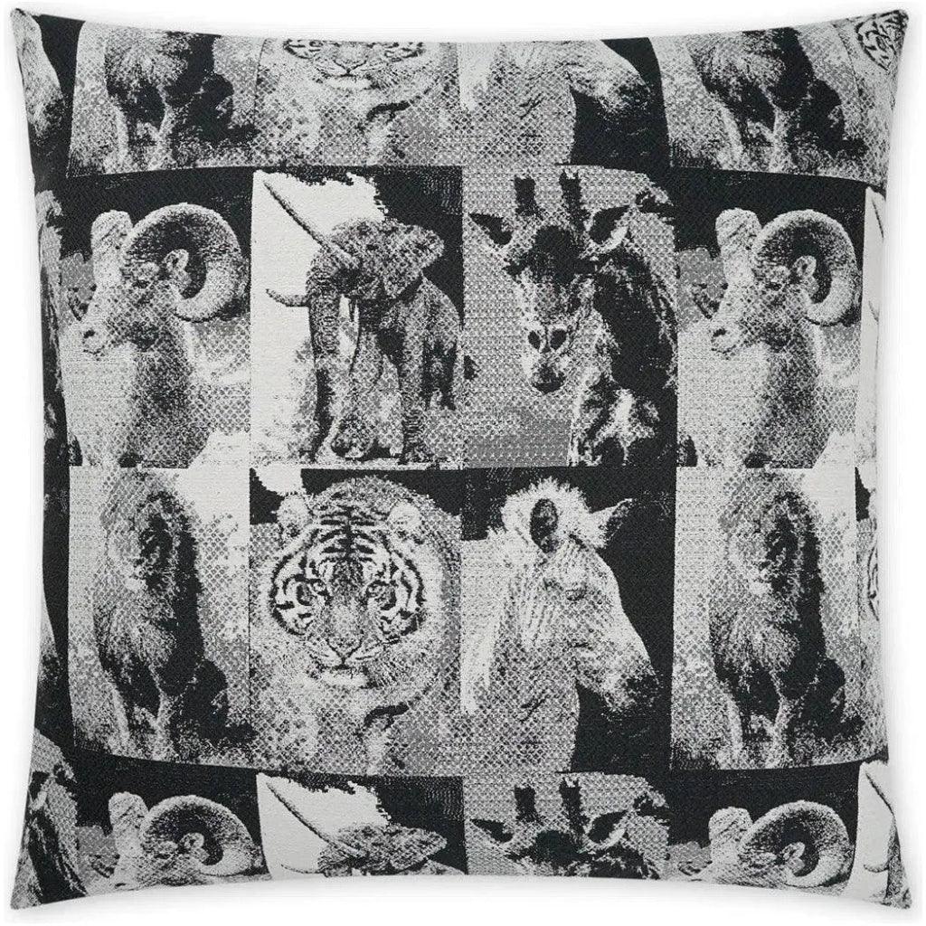 Zoology Black Throw Pillow With Insert