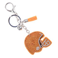 Football Helmet Keychain Bag Charm in Orange – Trendy Accessory