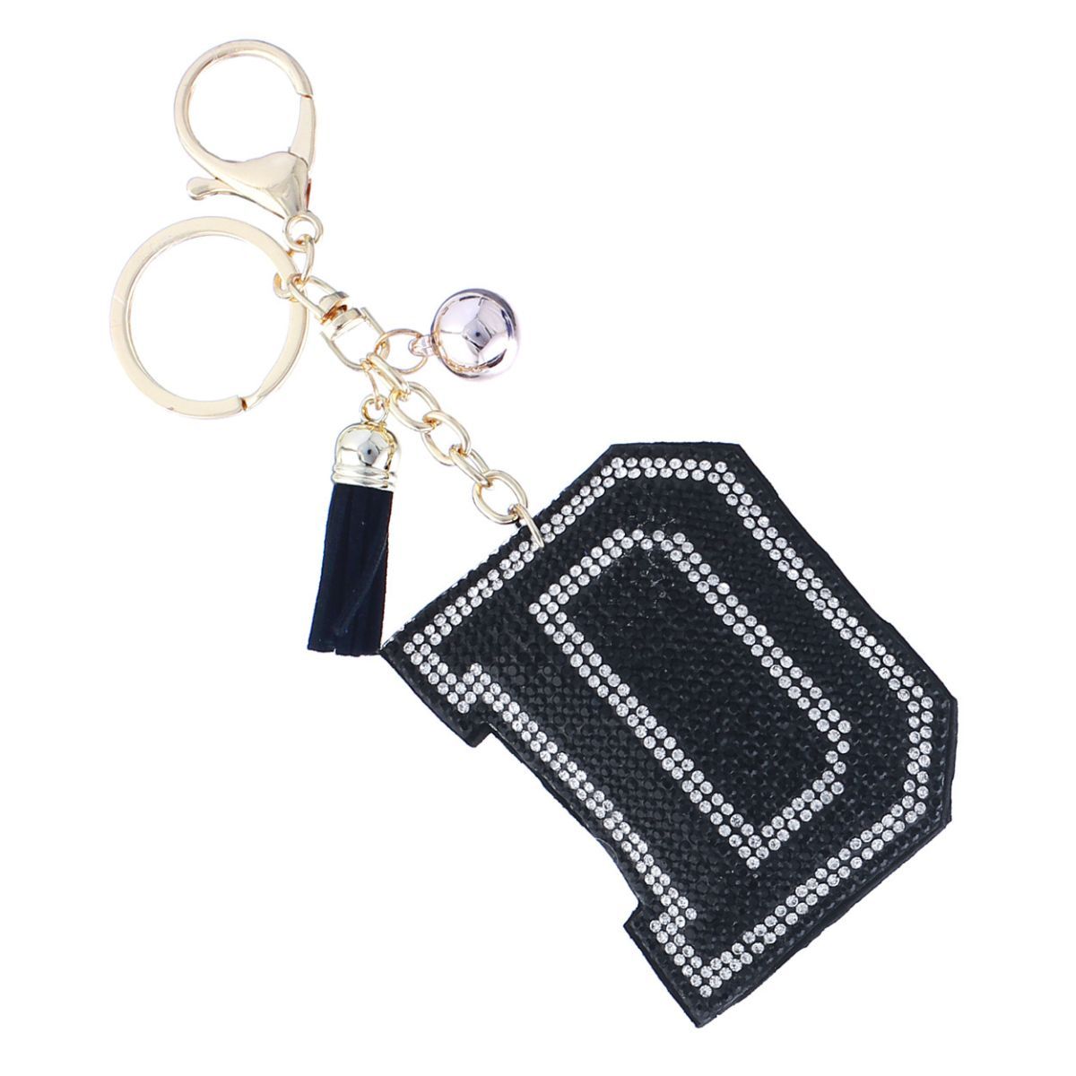 Keychain Bag Charm Black Stylish Accessory