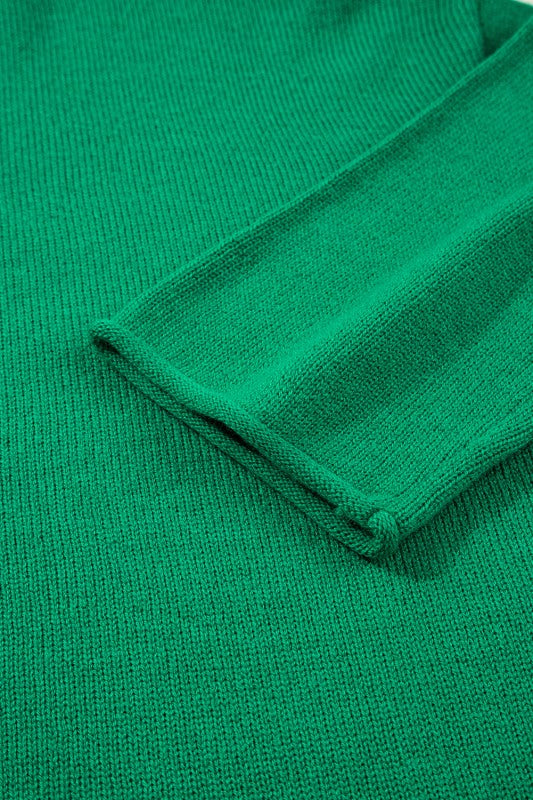 Solid Knit Button-Up Drop Shoulder Sweater Cardiga