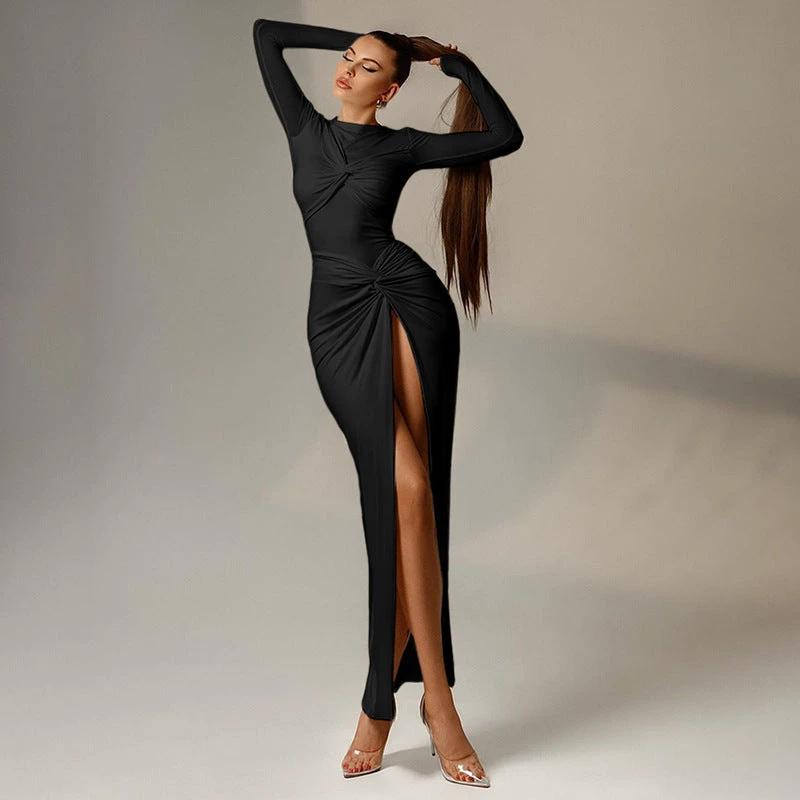 High Slit Tiny Waist Dress