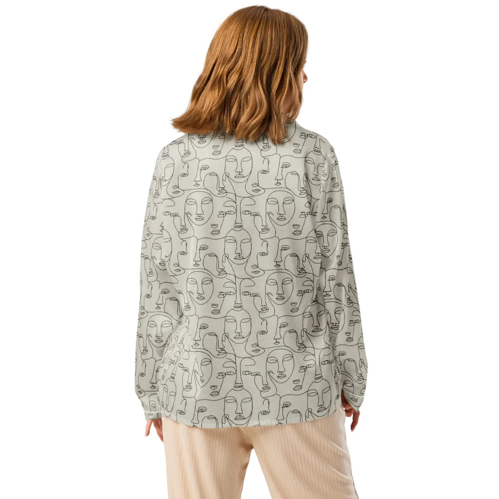 Personalized Long Sleeve Pajama - Abstract Faces - DipaliZ