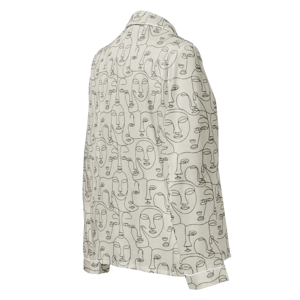 Personalized Long Sleeve Pajama - Abstract Faces - DipaliZ