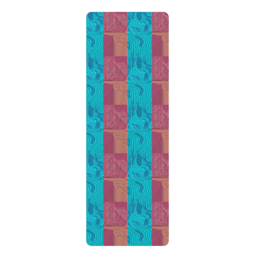 Geometric Rubber Yoga Mat - Microfiber Suede - Dipaliz