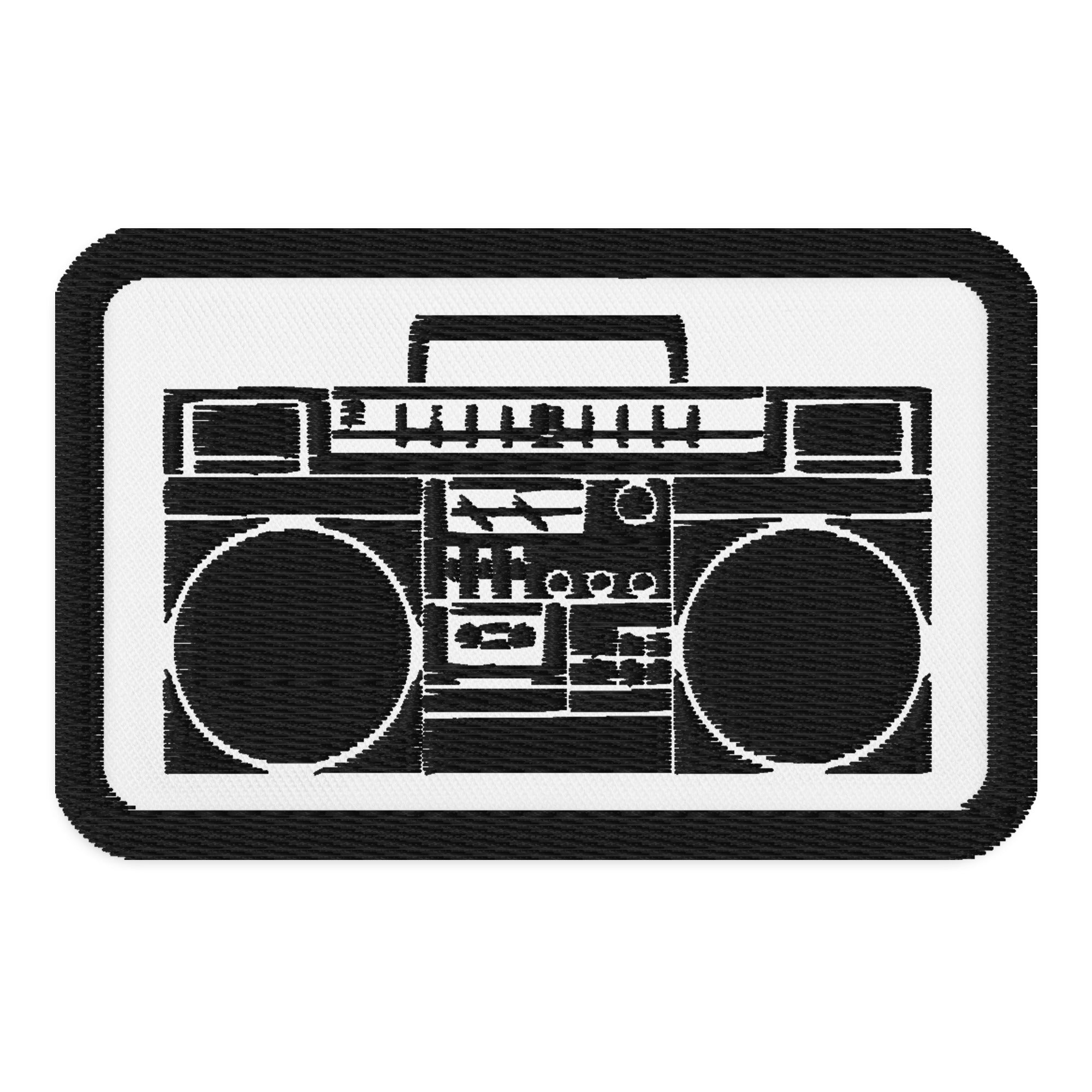 80s Boombox Iron-on Embroidered patches