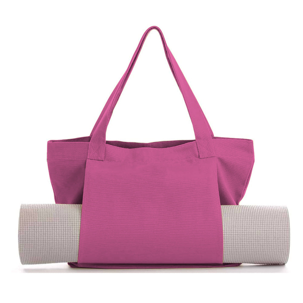 Women's Large Canvas Yoga Tote Bag – Shoulder & Handheld Organizer | Multiple Colors