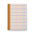 Orange Plaid Lined Notebook