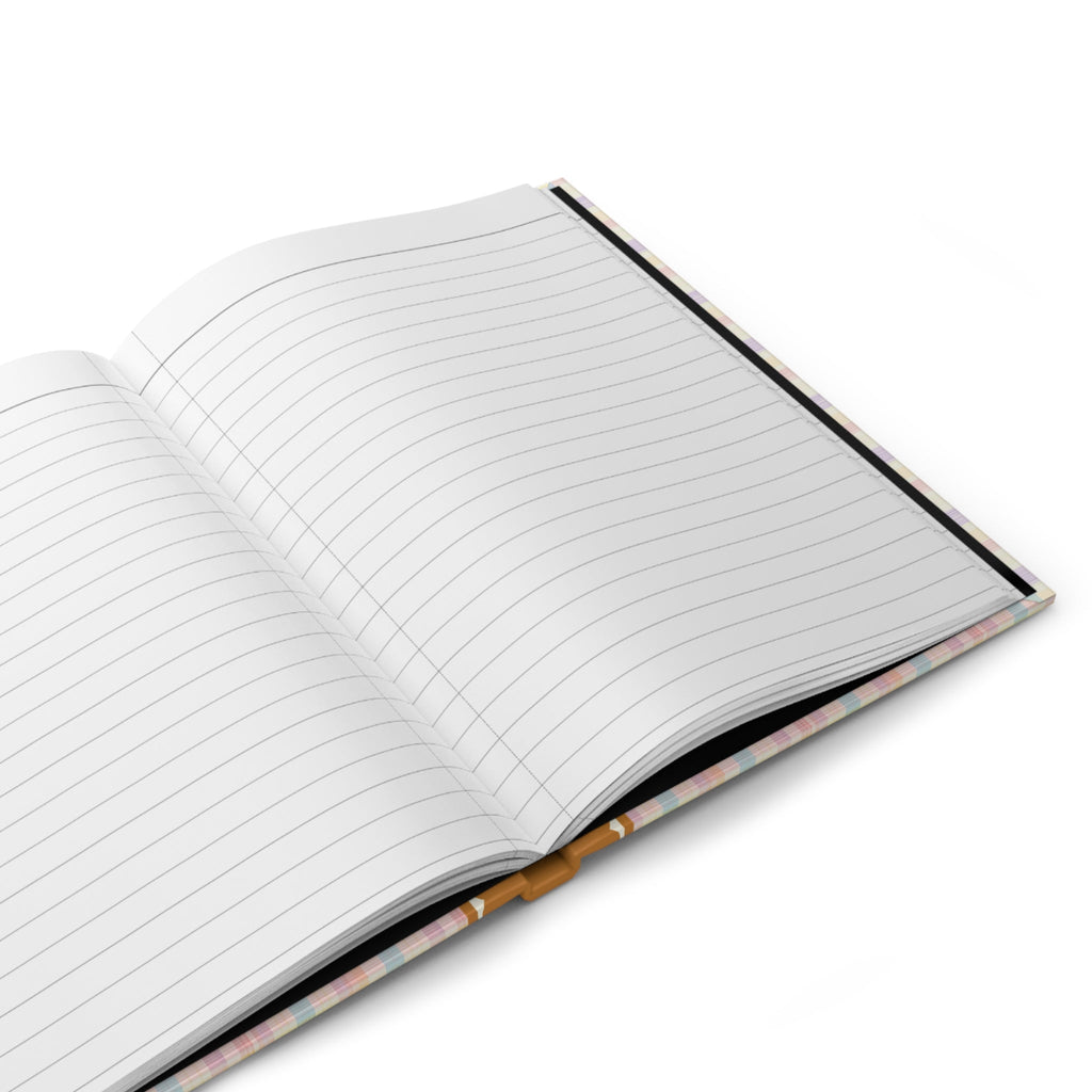 Orange Plaid Lined Notebook