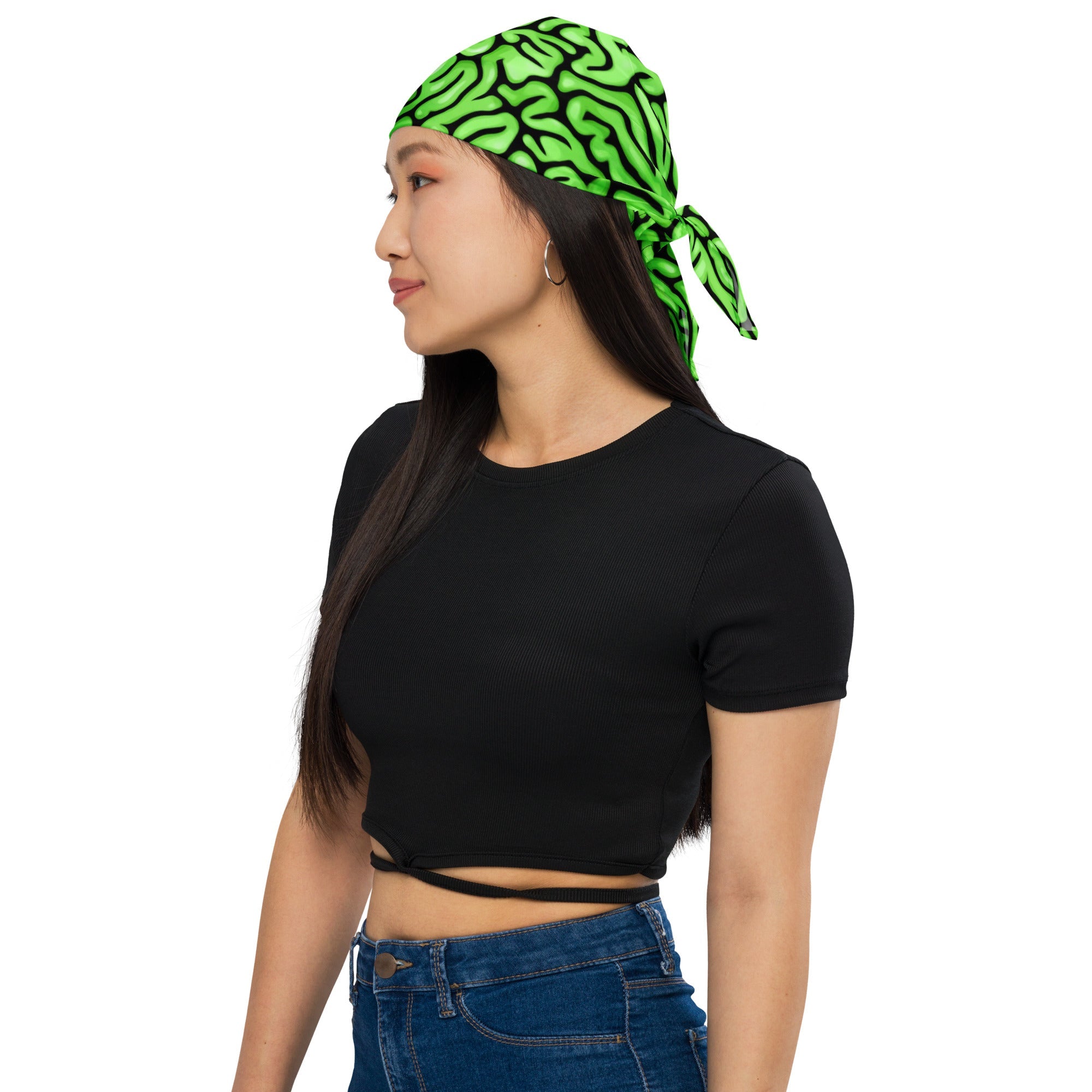 Halloween Green Brains Rave Bandana