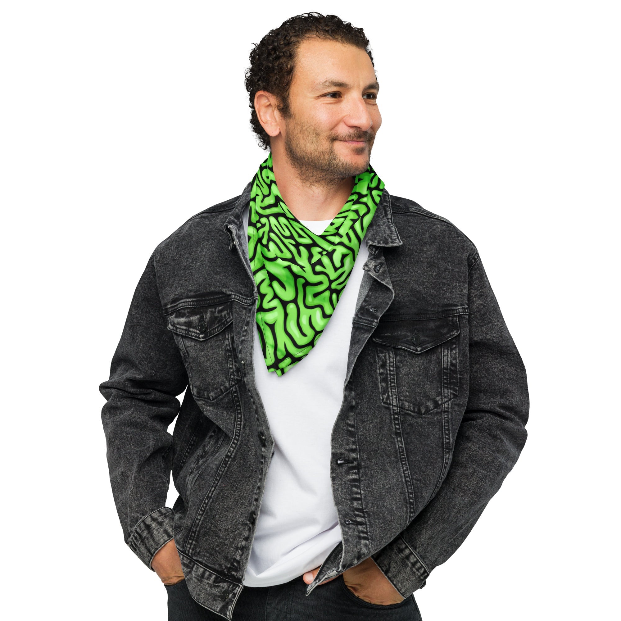 Halloween Green Brains Rave Bandana