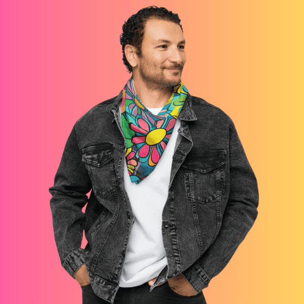 Vibrant Hippie Festival Bandana for Raves & Dance Parties