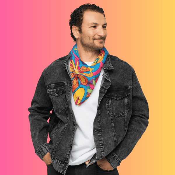 Playful Hippie Bandana - Essential Rave Accessory for Festivals