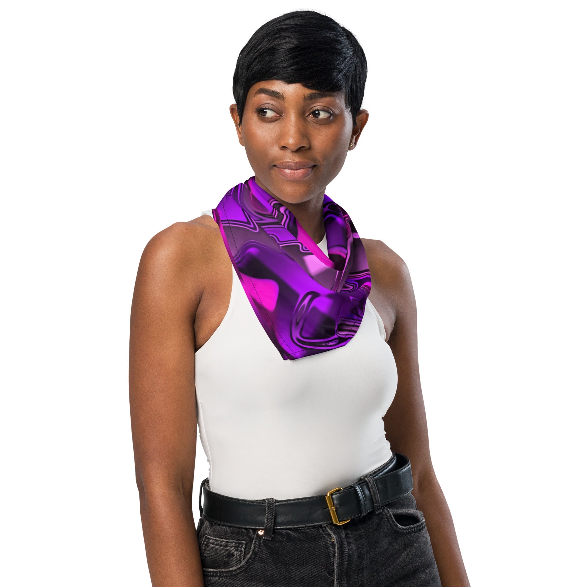 Pink and Purple Chromatic Melt Rave Bandana