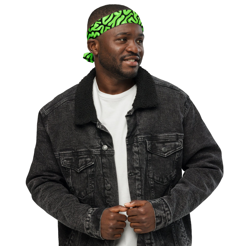 Halloween Green Brains Rave Bandana