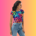 Neon Leopard Print Crop Top for EDM Lovers
