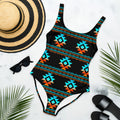 Black Aztec One-Piece Swimsuit