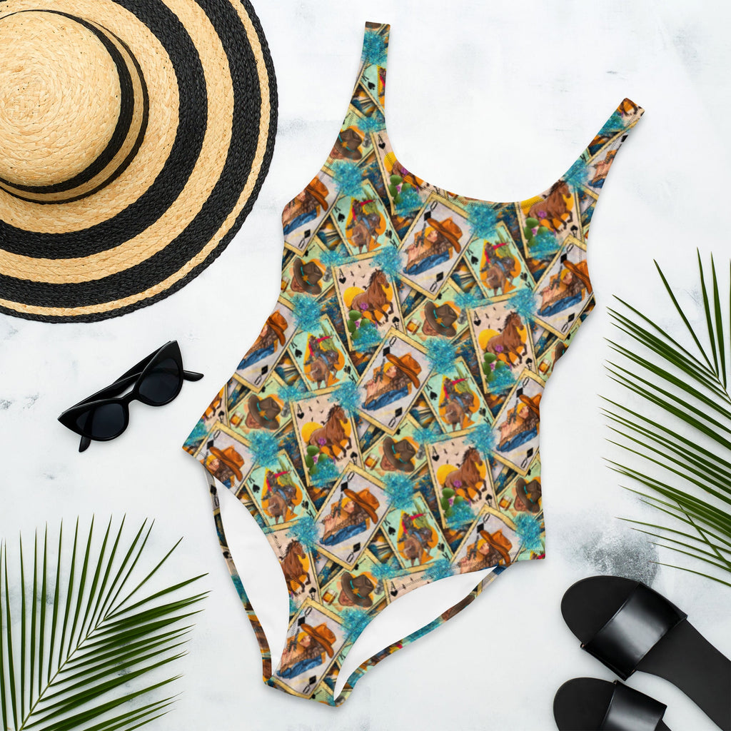 Feelin' Lucky Cowgirl One-Piece Swimsuit