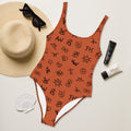 Branding Irons Brown One-Piece Swimsuit