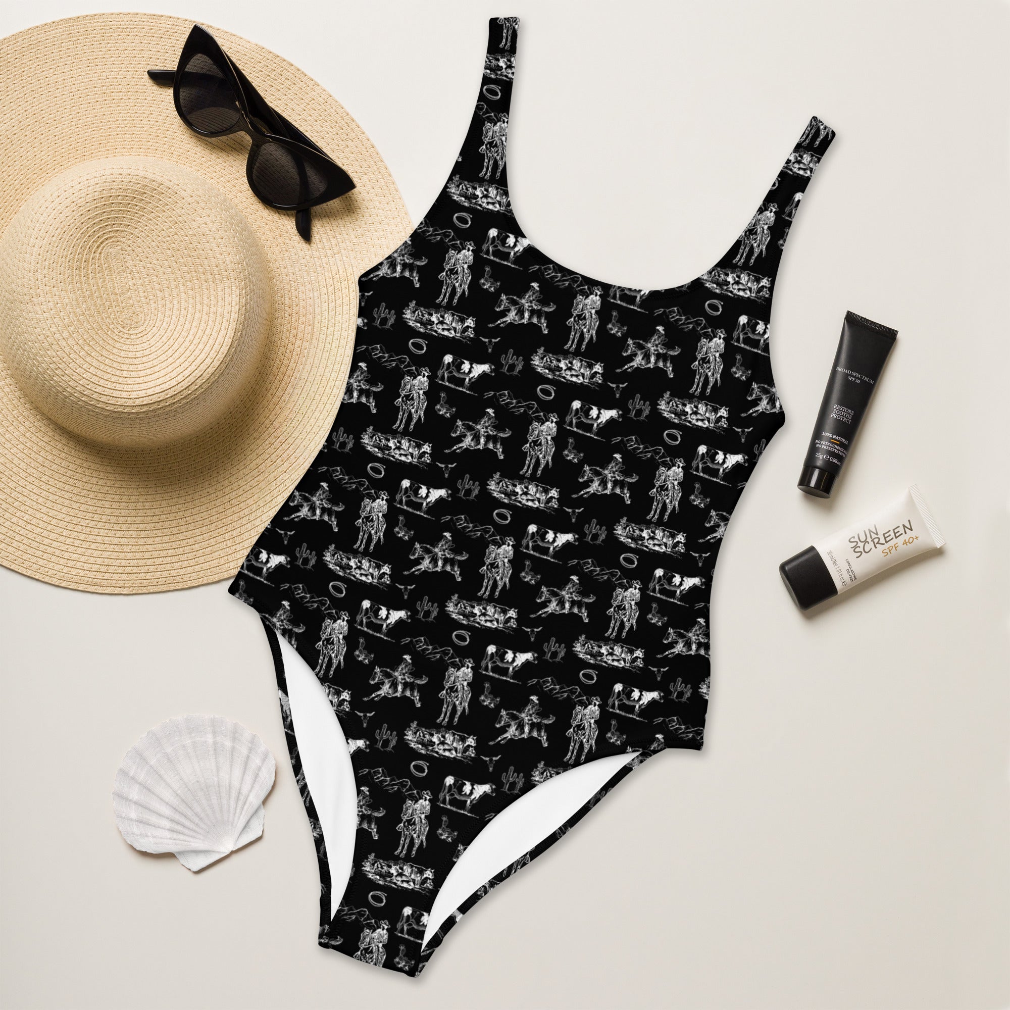 Cowgirls Don’t Cry One-Piece Swimsuit