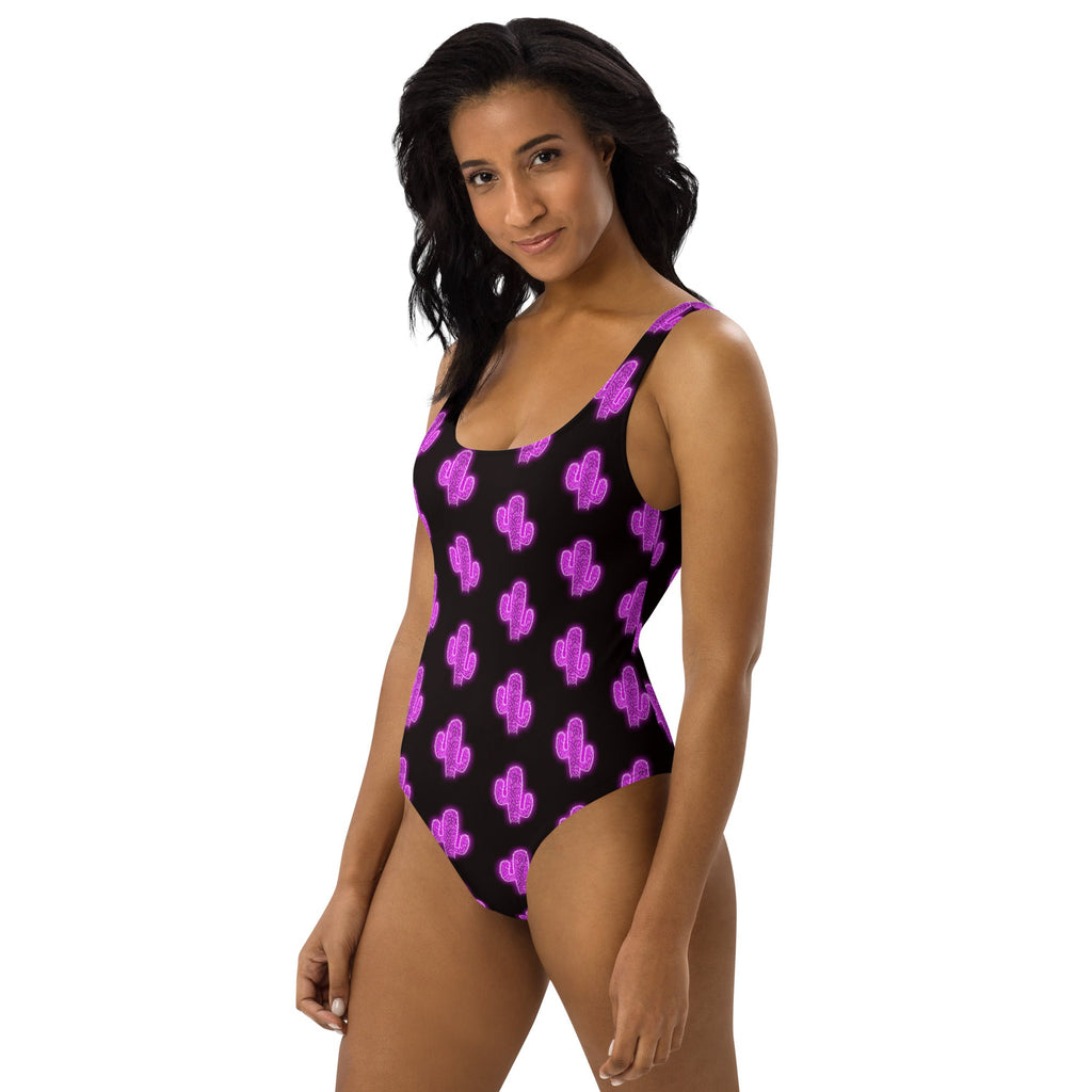 Neon Saguaro One-Piece Swimsuit