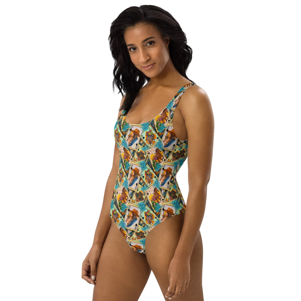 Feelin' Lucky Cowgirl One-Piece Swimsuit
