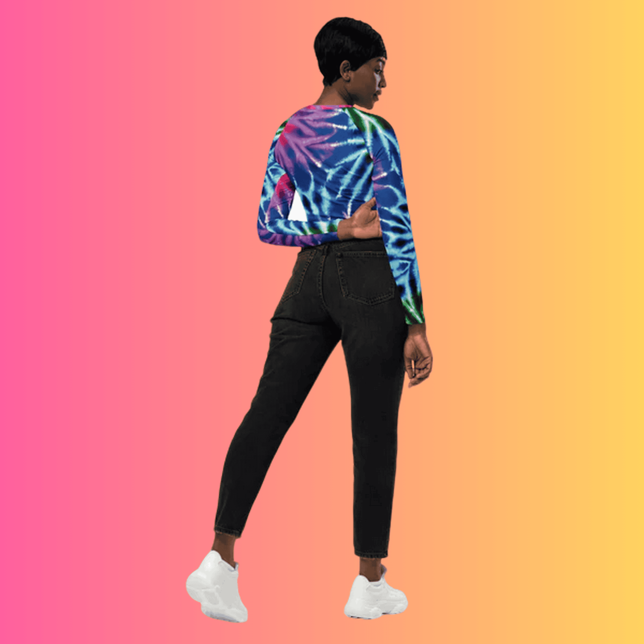 Eco-Friendly Tie-Dye Crop Top for Festival Vibes