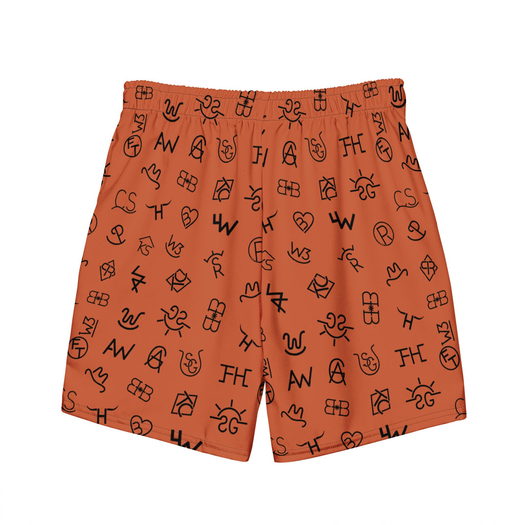 Brown Cattle Brands Men's Swim Trunks