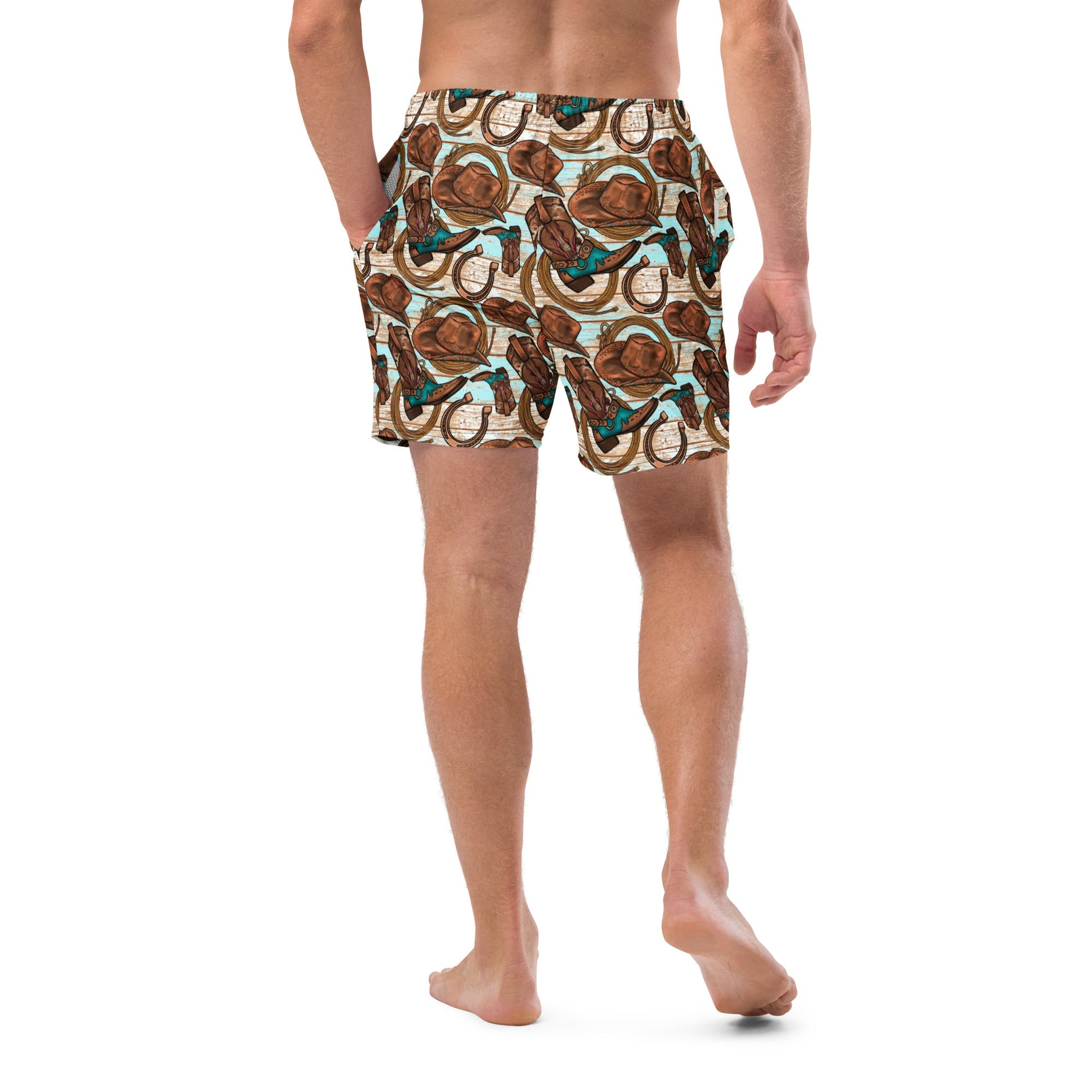 Cowboy Up Men's Swim Trunks
