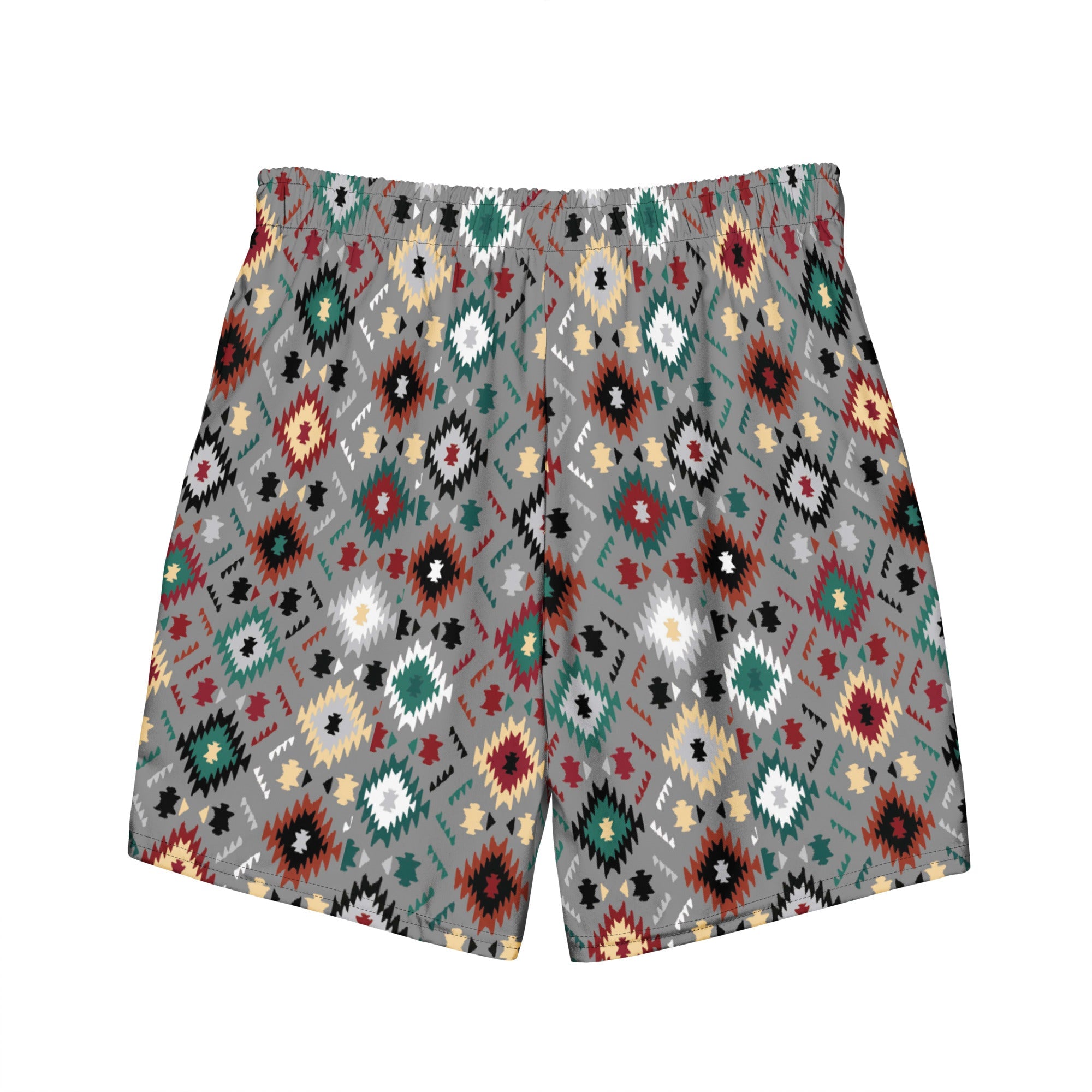 Gray Aztec Men's Swim Trunks