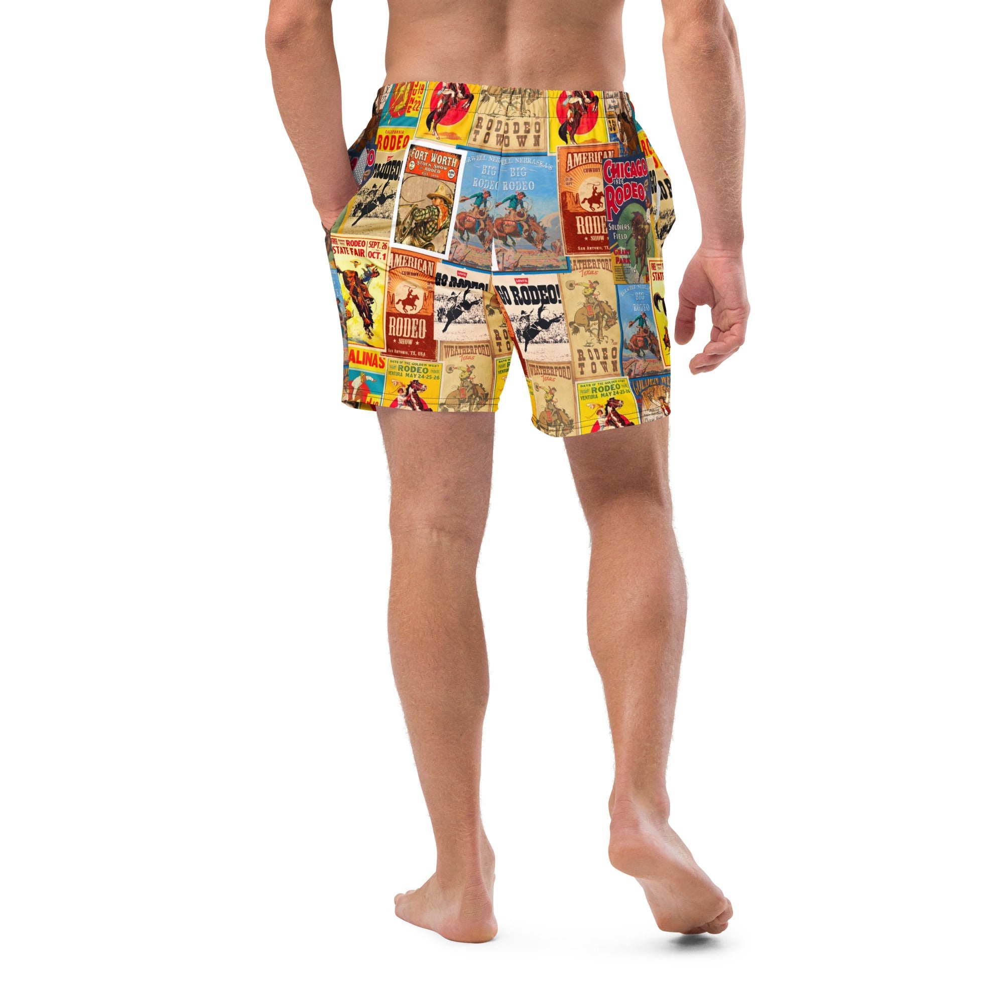 Rodeo Poster Men's Swim Trunks