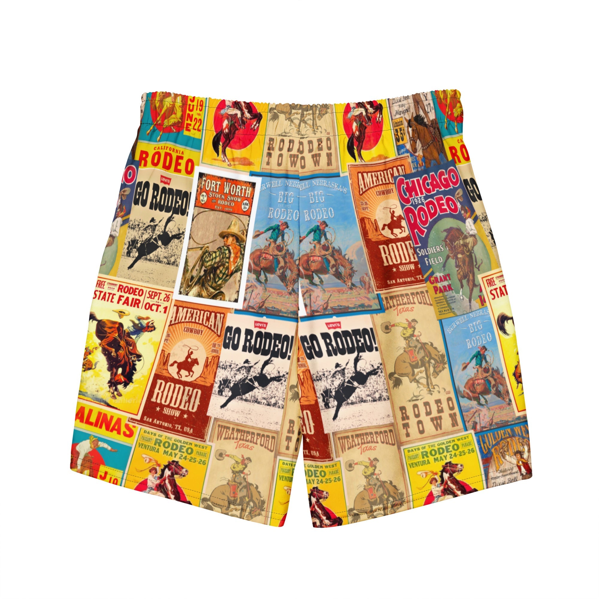 Rodeo Poster Men's Swim Trunks