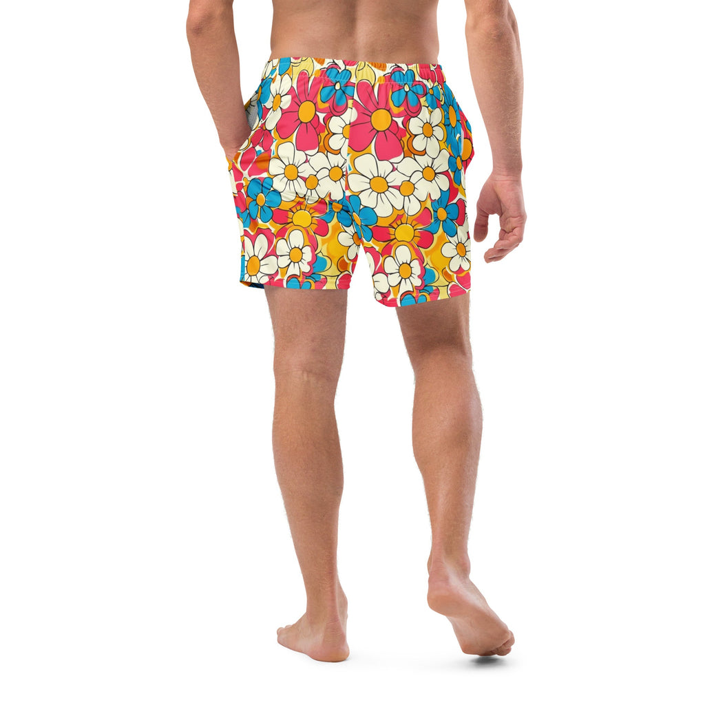 Flower Child Retro Men's Swim Trunks
