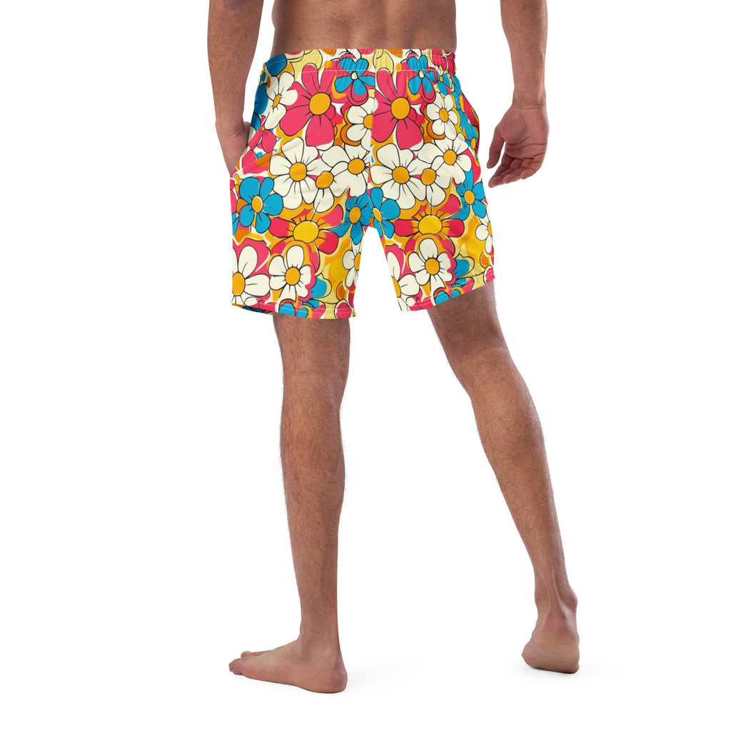 Flower Child Retro Men's Swim Trunks