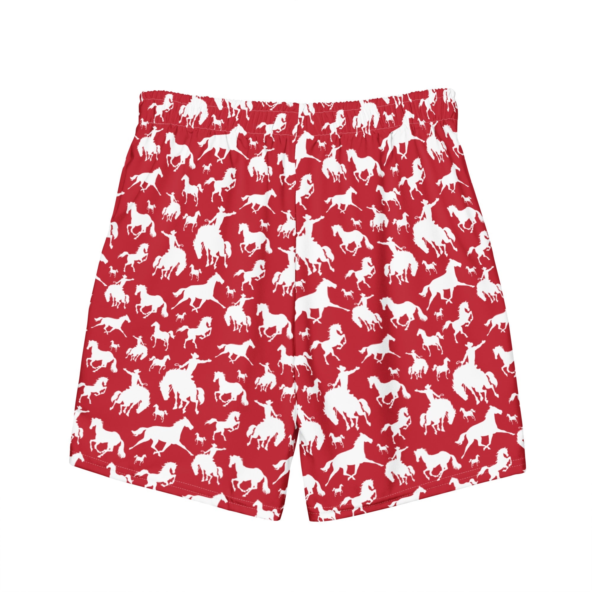 Red Rodeo Cowboy Men's Swim Trunks