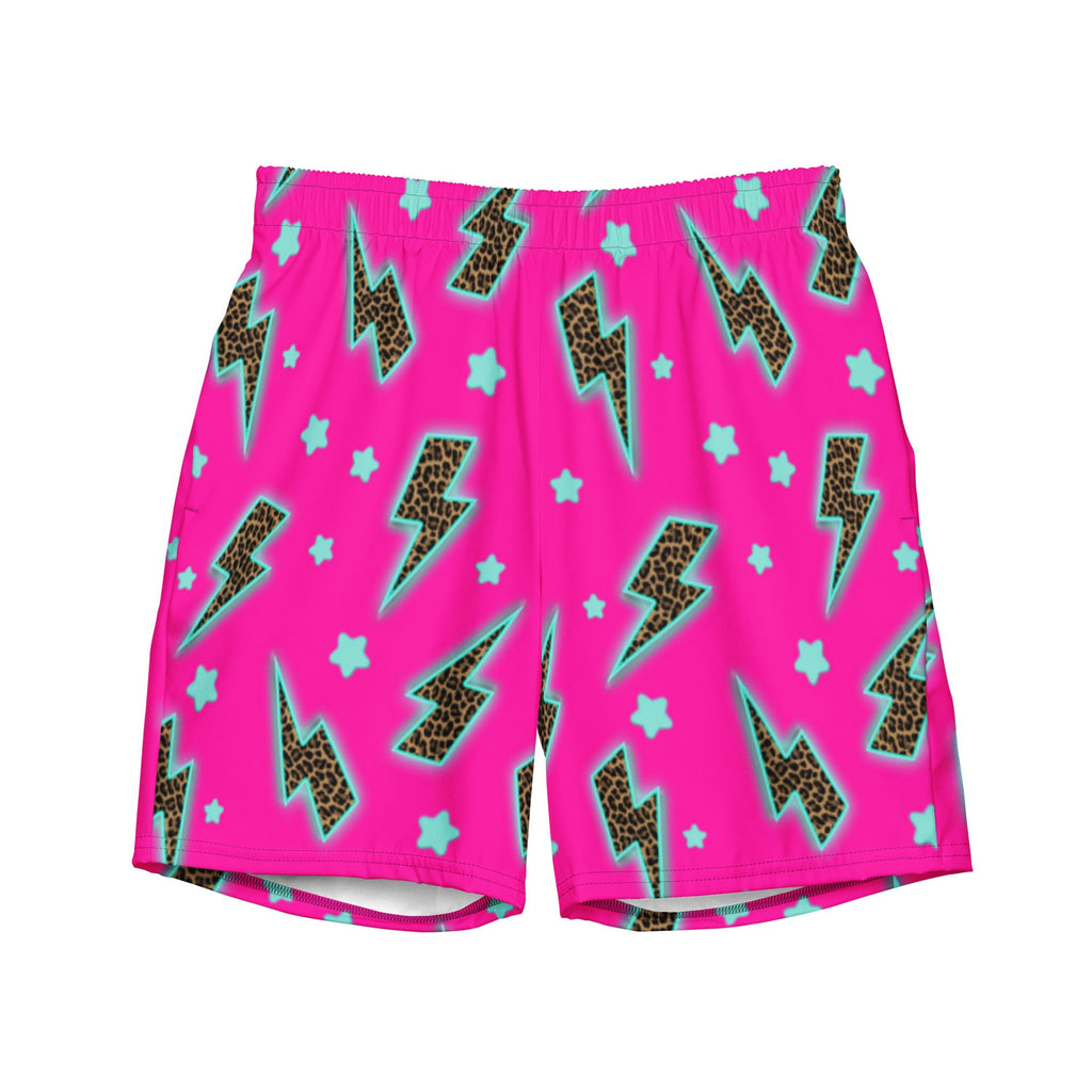 Leopard Lightning Men's Swim Trunks