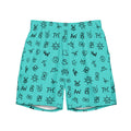Turquoise Cattle Brands Men's Swim Trunks