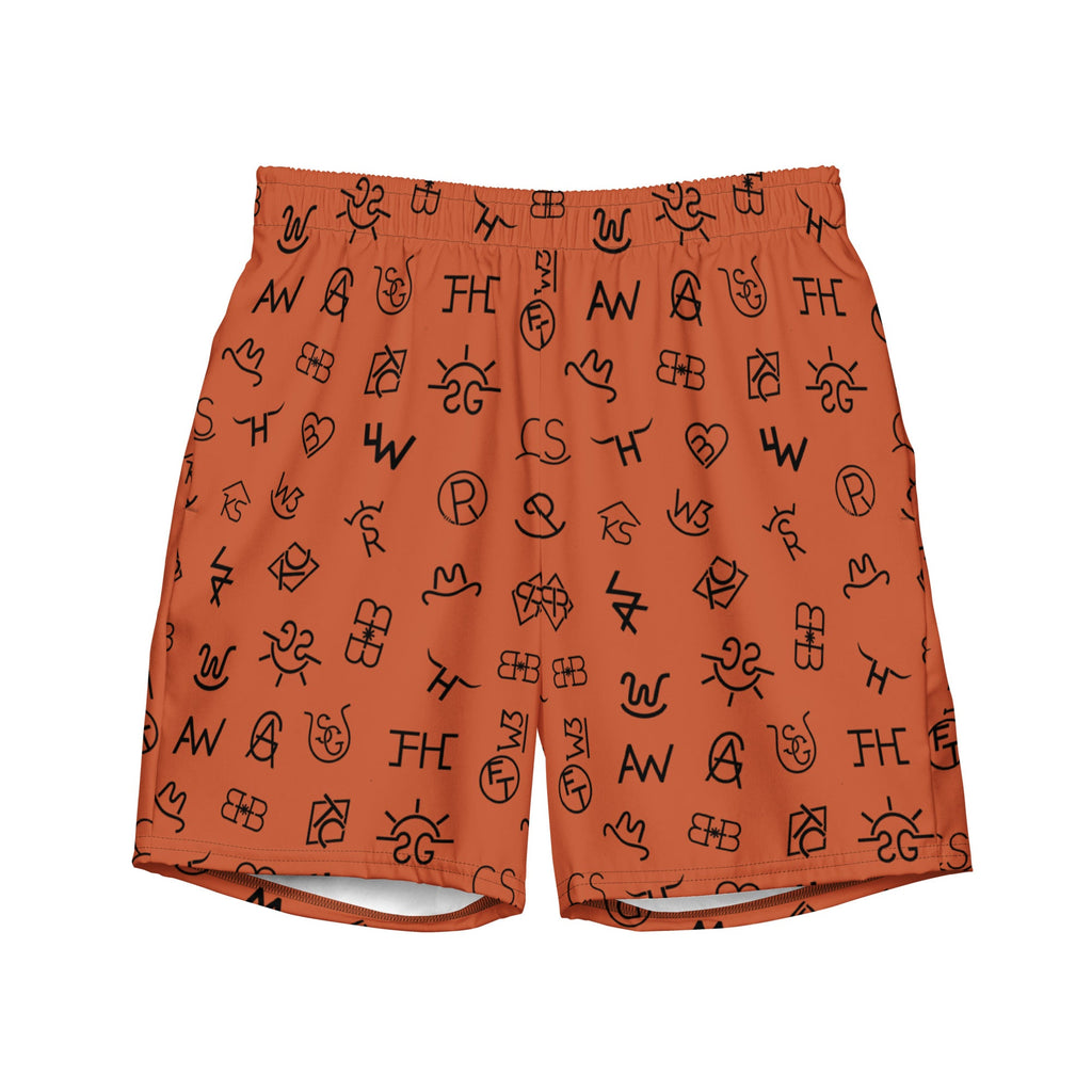 Brown Cattle Brands Men's Swim Trunks