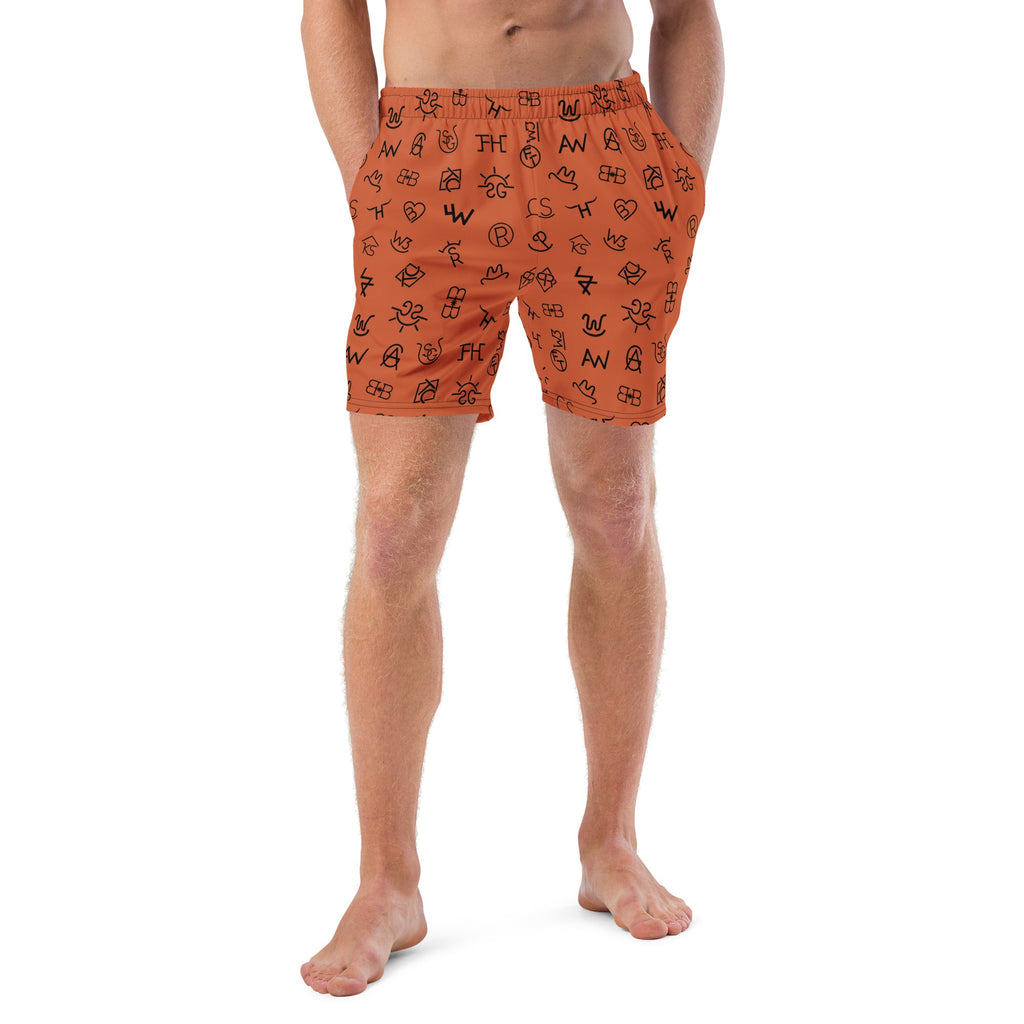 Brown Cattle Brands Men's Swim Trunks